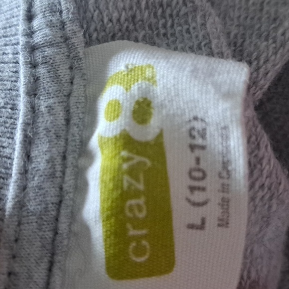 Crazy 8 girls size Large or 10/12 gray french terry tunic with pockets - Picture 6 of 7